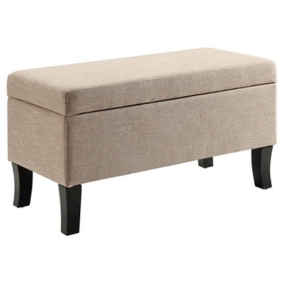Winslow Storage Ottoman Tan Fabric - Breighton Home