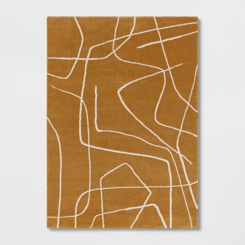 Abstract Lines Rug Mustard - Threshold™, 1 of 5