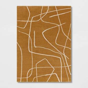 Abstract Lines Rug Mustard - Threshold™