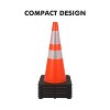 10 Pack of 28 Inch Durable Safety Traffic Cones - Orange PVC Cones with Reflective Collars for High Visibility; Safety Cones Great for Parking Lots - 4 of 4