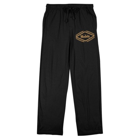 Modelo Oval Logo Men's Black Sleep Pajama Pants-XL