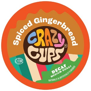 Crazy Cups Decaf Spiced Gingerbread Flavored Coffee Pods - 1 of 2
