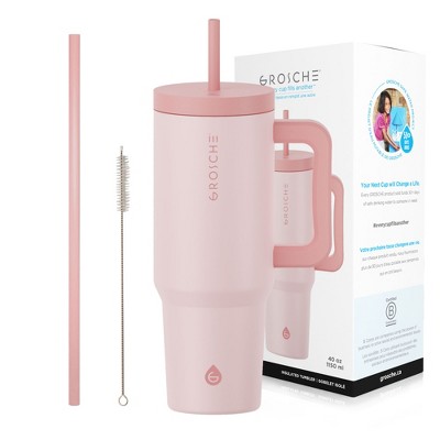 GROSCHE ASPEN 40oz Tumbler with Handle and Straw, Insulated Tumbler