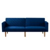 DOMETOUR 77.2" Futon Sofa Bed Loveseat, Morden Convertible Sofa for Living Room Bedroom Leisure Sleeper Couch - 2 of 4