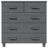 vidaXL Sideboard HAMAR Dark Gray 31.1"x15.7"x31.5" Solid Wood Pine - 3 of 4