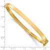 Black Bow Jewelry 4mm 14k Yellow Gold Polished Flat Hinged Bangle Bracelet - 4 of 4