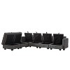 CAVINAS Modern Modular Sectional Sofa, 113.5" Modular Sectiona Corduroy Sofa, Sectional Couches, U Shaped Sectional Couch with Storage Ottoman - 4 of 4