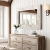 SpassWay 36"H 24"W Solid Wood Accent Mirrors Farmhouse Leaning Mirrors for Living Room Bedroom Entryway Weathered White - 4 of 4