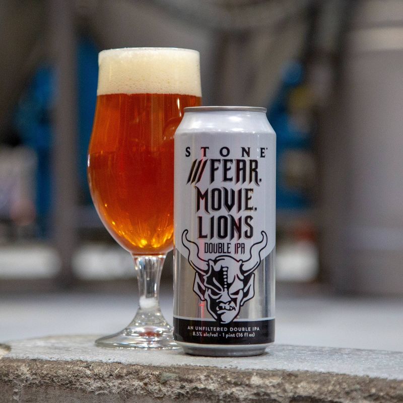 Stone ///Fear.Movie.Lions Double IPA Beer - 6pk/16 fl oz Cans, 3 of 6