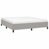 vidaXL King-Sized Bed Frame in Light Gray Fabric, Easy-to-Assemble, Featuring Sturdy Plywood Slats for Even Weight Distribution - 2 of 4
