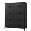 Tall 8-Drawer Fabric Dresser, Storage Tower with Fabric Bins, Double Chest of Drawers Organizer, - 2 of 4