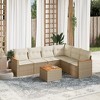 vidaXL Garden Sofa Set Beige - 2 of 4