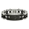 Black Bow Jewelry Stainless Steel & Black Plated Cross I.D. Bike Link Bracelet, 9 Inch - 3 of 4