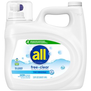 All Liquid Laundry Detergent Free Clear for Sensitive Skin - 1 of 4