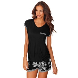 Women's Tropical Short Style Pajama Set - LASCANA - 1 of 4
