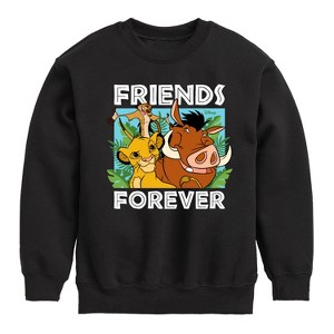 Boys' - Disney - Simba Pumbaa, & Timon Graphic Long Sleeve Fleece Sweatshirt - 1 of 4