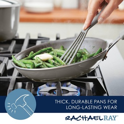 Gray Aluminum Nonstick 10-Inch Frying Pan with Ceramic Coating