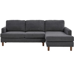 TiramisuBest 86" Gray Upholstered Pull-Out Sofa Bed - 1 of 4