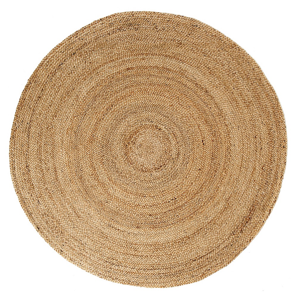 4'x4' Solid Area Rug Natural - Anji Mountain