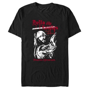 Men's Pirates of the Caribbean: Curse of the Black Pearl Jack Sparrow Hello My Lovelies T-Shirt - 1 of 4