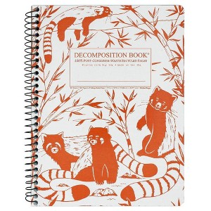 Decomposition Book 7.5"x9.75" 160 Pages College Ruled Spiral Notebook Red Pandas - 1 of 1