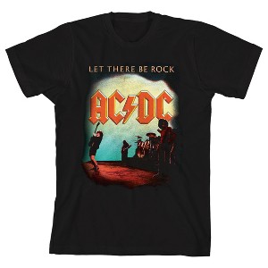 Youth Rock Let There Be Rock Classic Vintage ACDC Shirt Boys Graphic Tee - 1 of 2