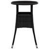 vidaXL Garden Table Black Poly rattan Standard Lightweight - 4 of 4