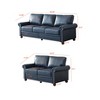 TiramisuBest Living Room Sofa with Storage Sofa 2+3 Sectional Black Faux Leather - 3 of 4