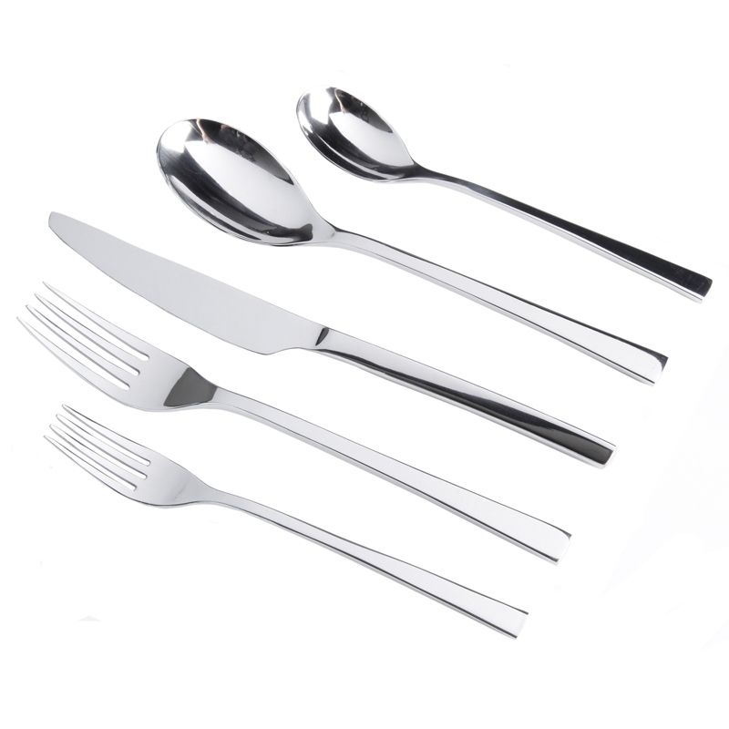 Gibson Sparland 20 Piece Mirror Polished Stainless Steel Flatware Set, 4 of 5
