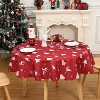 Christmas Table Cloth Round 60 Inch, Waterproof Winter Holiday Xmas Deer Tree Kitchen Christmas Decorations for Table, Round Table Cloth for Home - 2 of 4