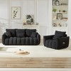 Teddy Fabric 3+1 Seater Sofa Set,4-Seater Oversized Modern Upholstered Couch Combo with Plush Cushions for Living Room,Apartment-Baofuwish - 3 of 4