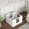 PawHut Whelping Box for Dogs with Waterproof Whelping Pad, Clear Panels, Adjustable Entrance, Double Room, for Small Dogs - 2 of 4