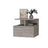 Vynxaria Augusta Floating Nightstand with 2-Tier Shelf and 1-Drawer - 4 of 4