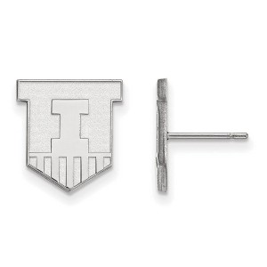 Black Bow Jewelry Sterling Silver Illinois Fighting Illini NCAA Post Earrings - 1 of 3