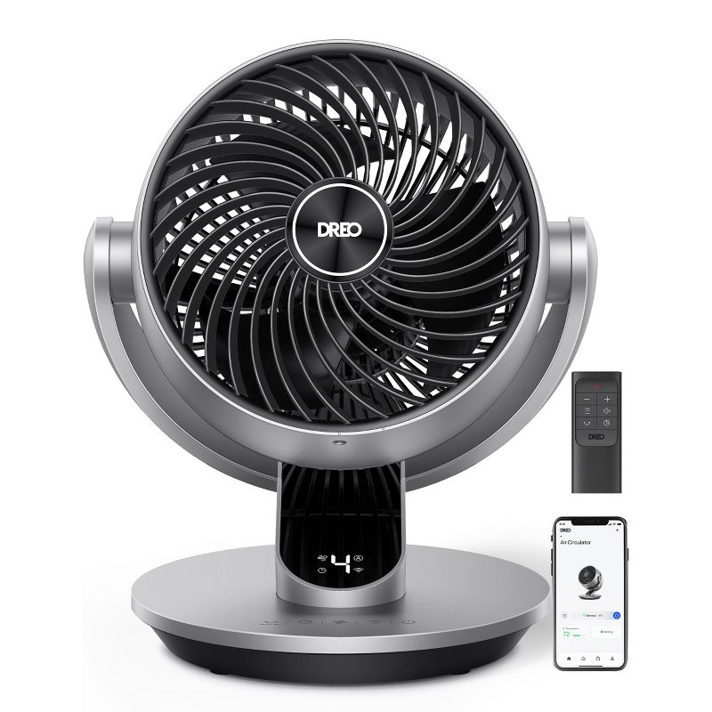 Dreo Smart 9&#34; Air Circulator Fan Oscillation - Gray, 1 of 12
