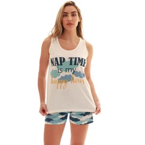 Just Love Womens Tank & Short Cute Pajama Set - Ribbed PJ Sets Sleepwear Loungewear - 1 of 3