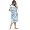 Casual Nights Women's Snap-front House Dress Short Sleeve Woven Duster Housecoat Lounger Sleep Dress - 2 of 4