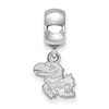 Black Bow Jewelry Sterling Silver Kansas Jayhawks NCAA Bead Charm - 2 of 4