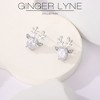Reindeer Stud Earrings for Women White Gold Plated CZ Christmas Jewelry Ginger Lyne Collection - 2 of 4