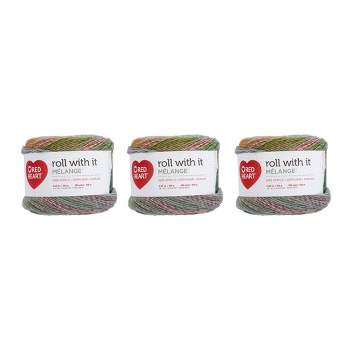Red Heart Scrubby Candy Yarn - 3 Pack of 85g/3oz - Polyester - 4 Medium  (Worsted) - 78 Yards - Knitting/Crochet