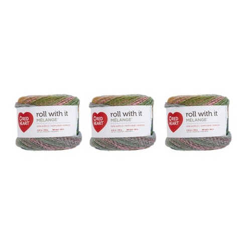 Red Heart Super Saver Denim Yarn - 3 Pack of 141g/5oz - Acrylic - 4 Medium (Worsted) - 364 Yards - Knitting/Crochet, Blue