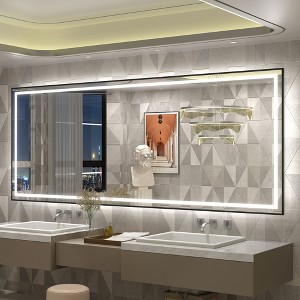 Apmir Super Bright Front & Back LED Lighted Anti-Fog Aluminum Alloy Framed Tempered Glass Bathroom/Vanity Mirror with ETL & 3-Year Warranty - 1 of 4