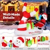 7ft Inflatable Santa Claus Decoration - 5 Built-in LED Lights 210T Polyester Quick Inflation Outdoor Xmas Decor - 4 of 4