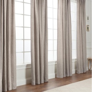 Chanasya 2pk Two Tone Textured Partial Room Darkening Window Curtain Panels - Set of 2 - 1 of 4
