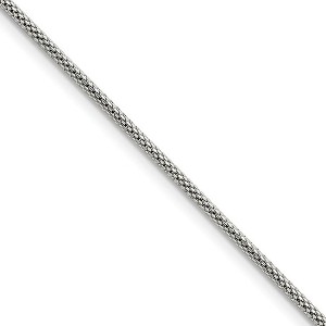 Black Bow Jewelry 2mm Stainless Steel Round Bismark Mesh Chain Necklace, 20 Inch - 1 of 4