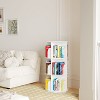Rotating Bookshelf, Vertical 360° Spinning Shelf Organizer, Space-Saving Round Tower, White-SpaceAid - 4 of 4
