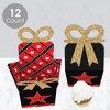 Big Dot of Happiness Red Carpet Hollywood - Square Favor Gift Boxes - Movie Night Party Bow Boxes - Set of 12 - 3 of 4
