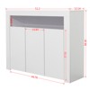 Sideboard Buffet Cabinet with Storage, 51" Wood Coffee Bar Cabinet, Storage Display Cabinet, Kitchen Pantry Cabinet for Kitchen Dining Room Entryway - 3 of 4