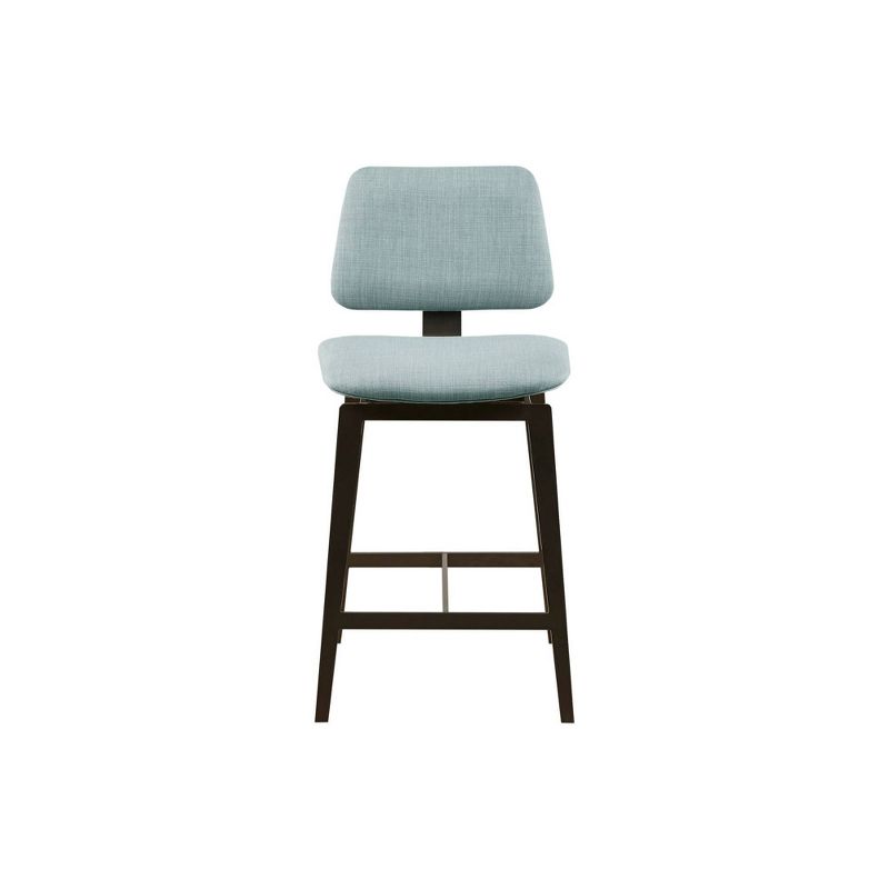 Ink+Ivy 25&#34; Rogue Armless 360 Degree Swivel Counter Height Barstool Dusty Blue, 1 of 11