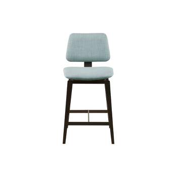 Ink+Ivy 25" Rogue Armless 360 Degree Swivel Counter Height Barstool Dusty Blue